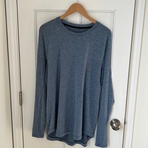 Lululemon Heathered Regatta Blue Long Sleeve Size L